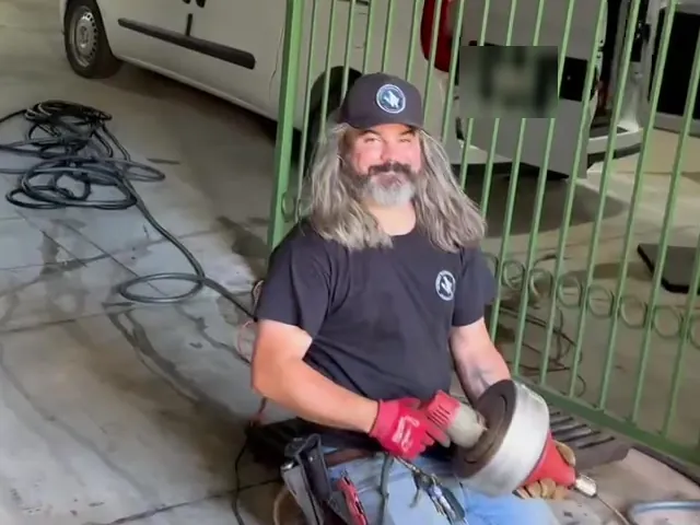 Dave, the plumber who works with Dan, on a drain job